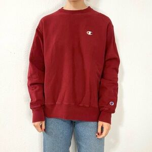 Red Champion Crewneck